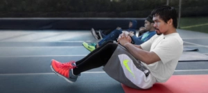 Manny Pacquiao "Pacman" entrenando con equipamiento Nike