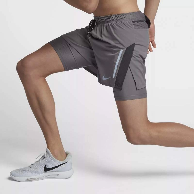 Shorts Nike Distance 2 en 1 2018 para hombre - detalle tejido elastizado