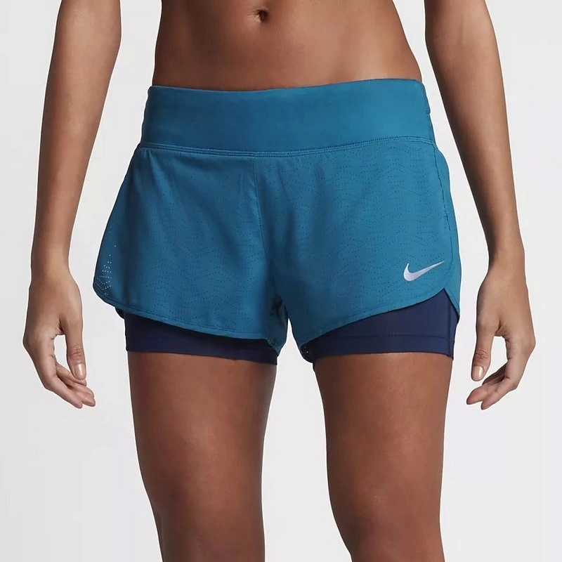 Shorts running Nike Rival 2 en 1 con malla para mujer