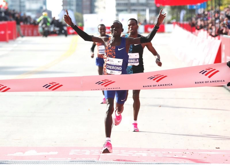 Lawrence Cherono ganador del Maratón de Chicago 2019