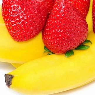 Batido de frutillas (fresas) y bananas (plátanos) (smoothie)