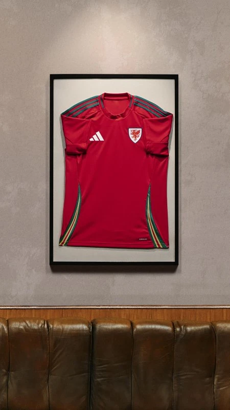 Camiseta de la selección de fútbol de Gales local 2024 adidas